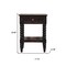 Homeroots 24" Brown Solid Wood Two Drawer Nightstand 701740 - alternate 7