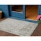 Homeroots 3' X 5' Chocolate Damask Washable Indoor Outdoor Area Rug 607686 - alternate 1