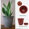 Hc Companies Eclipse 8'' Clay Planter with Saucer ECA08000E35 - alternate 5
