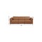 Homeroots 100" Chestnut Top Grain Leather Reclining Metal USB Sofa 720429 - alternate 8