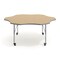 Flash Furniture Commercial Adjustable Height Flower Activity Table with Locking Casters-LT NAT XU-A60-FLR-LTNAT-T-P-CAS-GG - alternate 6