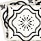 Homeroots 7" X 7" Black and White Multi  Peel and Stick Removable Tiles 399863 - alternate 4