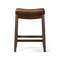 Homeroots 26" Brown Faux Leather and Solid Wood Backless Counter Height Bar Chair 632496 - alternate 4