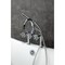 Kingston Brass 7" Center Deck-Mount Clawfoot Tub Faucet with Knurled Handle and Hand Shower, Polished Chrome AE8101RKX - alternate 4