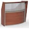 Linea Italia Curved Reception Desk with Counter, Clear Panel, 72 inW x 32 inD, Cherry ZUC310 - alternate 1