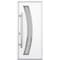 Vdomdoors Steel Door Deux 6500 White Stainless Inserts Single Modern Painted DEUX6500EXD-WS-W36 x H80-Right-hand Inswing - alternate 4