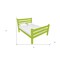 Homeroots Lime Green Solid Wood Full Bed Frame 546956 - alternate 4