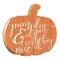 Homeroots Orange and White Pumpkin Spice and Everything Nice Pumpkin Shaped Wall Art 416076 - alternate 1