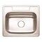 Premier Drop-In Stainless Steel Kitchen Sink 25 in. 4-Hole Single Bowl Kitchen Sink with Brush Finish 3562895 - alternate 1