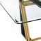 Homeroots 72" Clear And Gold Glass And Iron Sled Base Dining Table 569431 - alternate 12