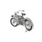 Homeroots 6" White Metal Hand Painted Model Motorcycle Tabletop Sculpture 401130 - alternate 6