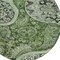 Homeroots 8' Olive Green Charcoal And Gray Round Floral Medallion Washable Indoor Outdoor Area Rug 603187 - alternate 5