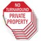 Signmission No Turnaround Private Property, 4 inch X 4 inch, Vinyl Decal, 5PK OC-D-5PACK-4-132 - alternate 1