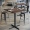 Flash Furniture 36" Square Tabletop, Seamless Surface Technology, Dark Brown with 30" x 30" Black Bar Height X-Base ST-SQ36-WBR-T3030B-GG - alternate 9