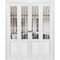 Sartodoors Sliding Closet Double Bi-fold Doors, Felicia 3599 White Silk with Clear Glass, Sturdy Tracks Moldi FELICIA3599DBF-BEM-96 x 96 (4* 24x96) - alternate 1