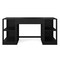 Martha Stewart Kayden Single-Drawer Desk w/Dual 2 Tier Shelves in Black w/Oil Rubbed Bronze Hardware KHO-23042-TBSF2-BK-BK-MS - alternate 1