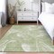 Homeroots 5' X 8' Artichoke Green Fern Green And Ivory Abstract Washable Indoor Outdoor Area Rug 587459 - alternate 4