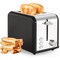 Simple Deluxe Toaster 2-slice, Defrost, Bagel, Cancel setting with LED Red lighting, 1-6 level Browning120V, 60Hz HKTOST2BLKV2 - alternate 1