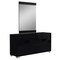 Homeroots Four Piece Black Solid Wood Bedroom Set With Mirror 343987 - alternate 3