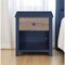 Homeroots 24" Blue Solid Wood and Wood One Drawer Nightstand 530249 - alternate 1