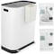 Happimess Beni Kitchen Trash/Recycling 16-Gallon Double-Bucket Step Trash Can w/ Odor Filter, Cotton White HPM1014C - alternate 7