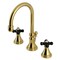 Kingston Brass Widespread Bathroom Faucet with Brass Pop-Up, Brushed Brass KS2987PKX - alternate 1