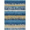 Homeroots 10' X 14' Navy Blue Gold And Ivory Striped Washable Indoor Outdoor Area Rug 598375 - alternate 6