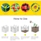 Ipower Cubic Grow Bag 10 Gallon, 5-pack, 10pcs Plant Labels, 5PK GLGROWBAGCUBIC10X5 - alternate 4