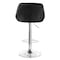 Elama 2 Piece Adjustable Faux Leather Bar Stool in Striped Black and White with Chrome Base ELM-704B-BLK-WHT - alternate 6