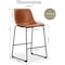 Simple Deluxe Counter Height Bar Stools Set of 2, 26 Inch Modern Bar Chairs with Metal Legs and Footrest, Armless 3A88CHAIR6013BRN02 - alternate 7