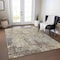 Homeroots 9' X 12' Beige And Brown Abstract Washable Indoor Outdoor Area Rug 605534 - alternate 6