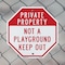 Signmission Private Property Not a Playground K, 6 inch X 6 inch, Plastic Sign, 2PK OC-P-2PACK-6-162 - alternate 5
