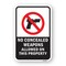 Signmission No Concealed Weapons Allowed On This Property, Heavy-Gauge Aluminum, 18" H, A-1824-25104 A-1824-25104 - alternate 1