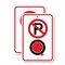 Signmission No Parking with Boot Symbol, 18'' X 24'' 2 Signs, Heavy Gauge Aluminum, 2PK A-1824-2PACK-2733 - alternate 1