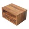 Homeroots 18" Brown Solid Wood Carved Geometric One Drawer Floating Nightstand 712845 - alternate 5