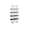 Homeroots Espresso Metal Four Tier Bookcase 333434 - alternate 3