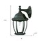 Homeroots Matte Black Wide Hanging Lantern Wall Light 398570 - alternate 2