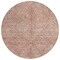 Homeroots 8' Pink And Brown Round Moroccan Washable Indoor Outdoor Area Rug 605135 - alternate 6