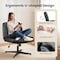 Yssoa Criss Cross Legged Chair with Back No Wheels Office Desk Chair 3A88FNCHAIROFFICELEABLK01 - alternate 5