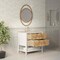 James Martin Vanities Olena 36" Single Vanity, Light Mappa Burl and Polished White, w/ 3 CM Tajnar Eclos Top D804-V36-LMB-3TJR - alternate 7
