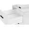 Homeroots 60" White and Black Wood and Metal Sled Computer Desk With Three Drawers 490008 - alternate 7