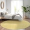 Homeroots 8' Yellow Gold And Ivory Round Floral Washable Indoor Outdoor Area Rug 582352 - alternate 5