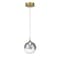 Euf Iissa, Pendant, 6", Gold, Smoked Glass 50251-025 - alternate 4