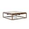 Homeroots 42" Dark Gray and Rust Concrete And Iron Square Abstract Coffee Table 283304 - alternate 1
