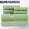 Lavish Home 6 Piece Bathroom Towels Set 100% Cotton with 2 Wash Cloths, 2 Hand Cloths, and 2 Bath Towel, Green 67-0016-G - alternate 5
