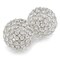 Homeroots Set of Two Clear And Silver Faux Crystal And Steel Decorative Orb Tabletop Sculptures, 2PK 373744 - alternate 5