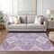 Homeroots 8' X 10' Lavender Plum And Ivory Medallion Washable Indoor Outdoor Area Rug 589047 - alternate 8