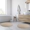 Lavish Home Bathroom Rugs 2 Woven Cotton Bath Mat Set for Boho Decor Round Rugs for Shower, Tub, Toilet, Vanity HT-BATH4-NT - alternate 5