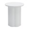Homeroots 19" White Aluminum Round Pedestal End Table 556552 - alternate 1