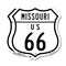 Signmission Missouri Route Marker Shield Sign Us 66, 12 inch X 12 inch, Plastic Sign, 2PK SHI-P-2PACK-12-386 - alternate 1